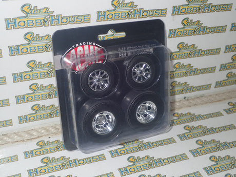 ACME A1800921W - 1/18 Scale Gasser Wheel and Tire Set - Show Chrome