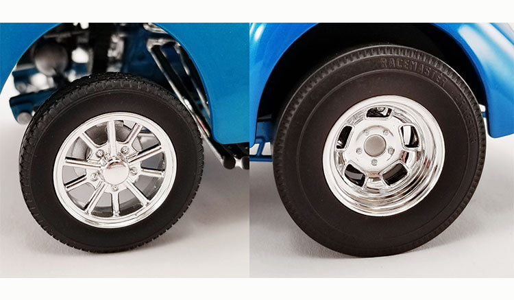 ACME A1800921W - 1/18 Scale Gasser Wheel and Tire Set - Show Chrome