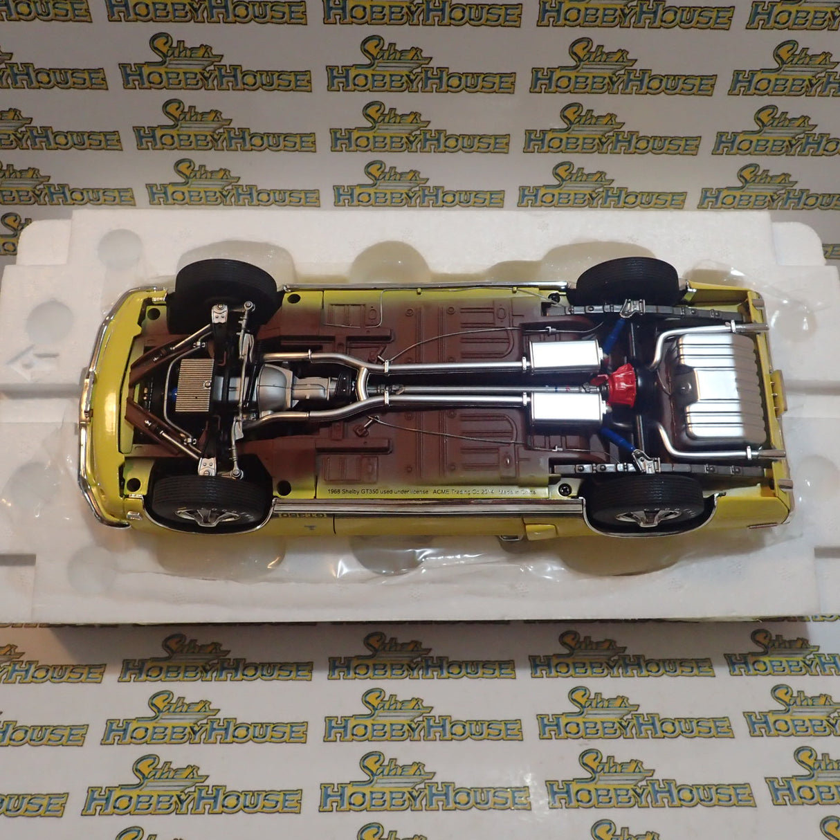 ACME A1801806 - 1/18 Scale 1968 Shelby GT 350 - "WT" Paint Scheme 6066 Yellow - Release 2