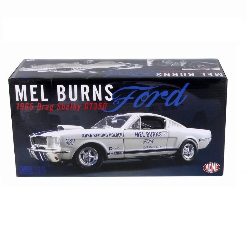 ACME A1801811 - 1/18 Scale - Mel Burns Ford 1965 Drag Shelby GT350 Diecast Scale Model Replica