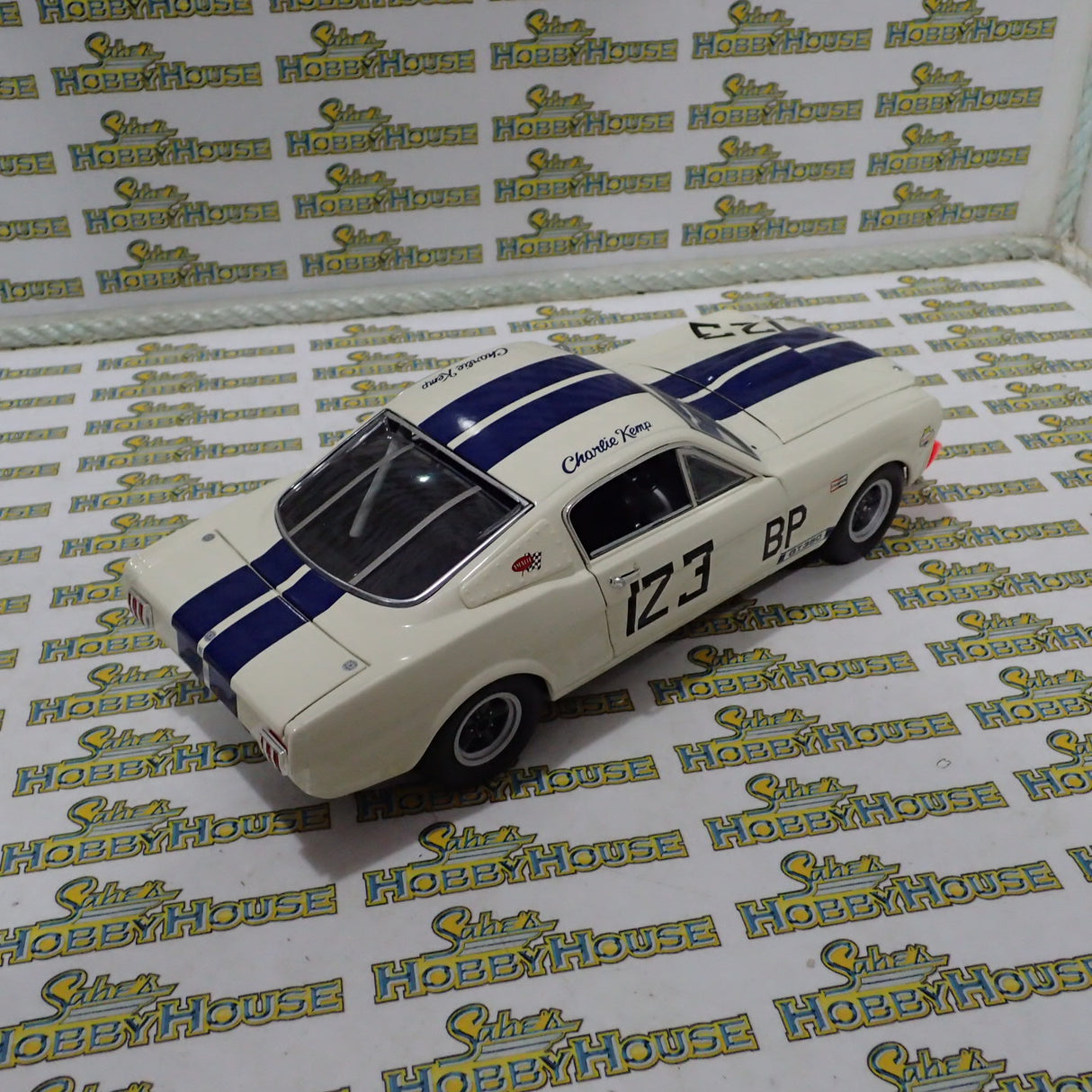 ACME A1801813 - 1/18 Scale Charlie Kemp 1965 Shelby G.T.350R only 123 Diecast Scale Model Replica's made