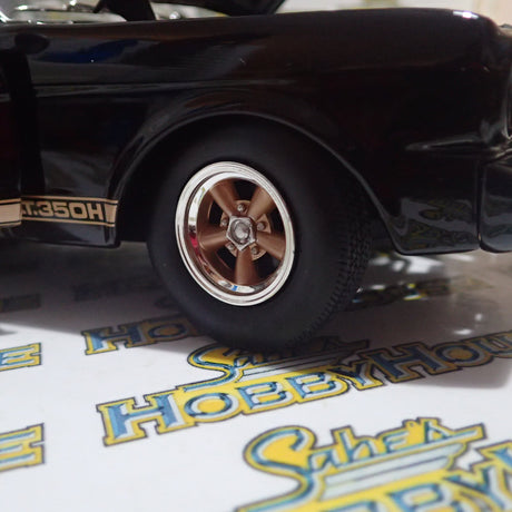 ACME A1801827 - 1/18 Scale #314 1966 Shelby GT350H Rent A Racer Black & Gold Custom Diecast Scale Model Replica