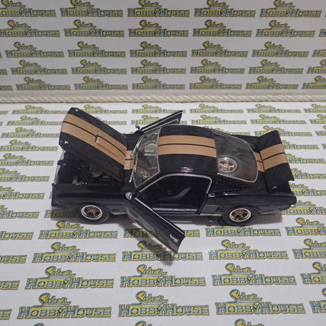 ACME A1801827 - 1/18 Scale #314 1966 Shelby GT350H Rent A Racer Black & Gold Custom Diecast Scale Model Replica