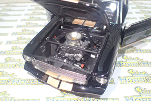 ACME A1801827 - 1/18 Scale #314 1966 Shelby GT350H Rent A Racer Black & Gold Custom Diecast Scale Model Replica
