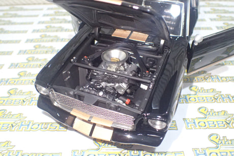 ACME A1801827 - 1/18 Scale #314 1966 Shelby GT350H Rent A Racer Black & Gold Custom Diecast Scale Model Replica