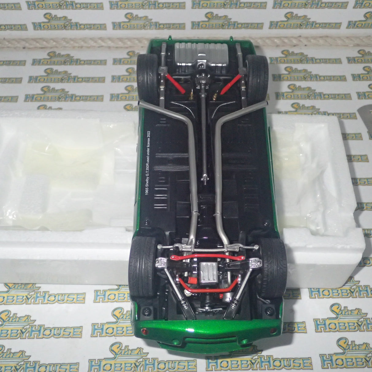 ACME A1801845 - 1/18 Scale 1965 SHELBY GT350R STREET FIGHTER - GREEN HORNET Diecast Scale Model Replica