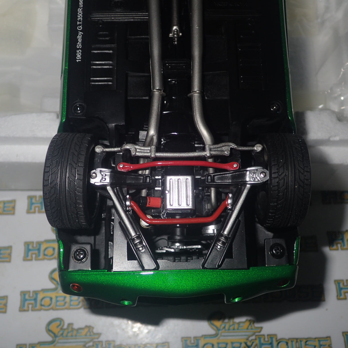 ACME A1801845 - 1/18 Scale 1965 SHELBY GT350R STREET FIGHTER - GREEN HORNET Diecast Scale Model Replica