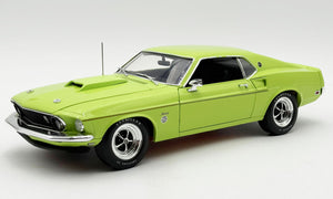 ACME A1801889 -1/18 1969 Ford Mustang 600 Groovy Green Diecast Scale Model Replica