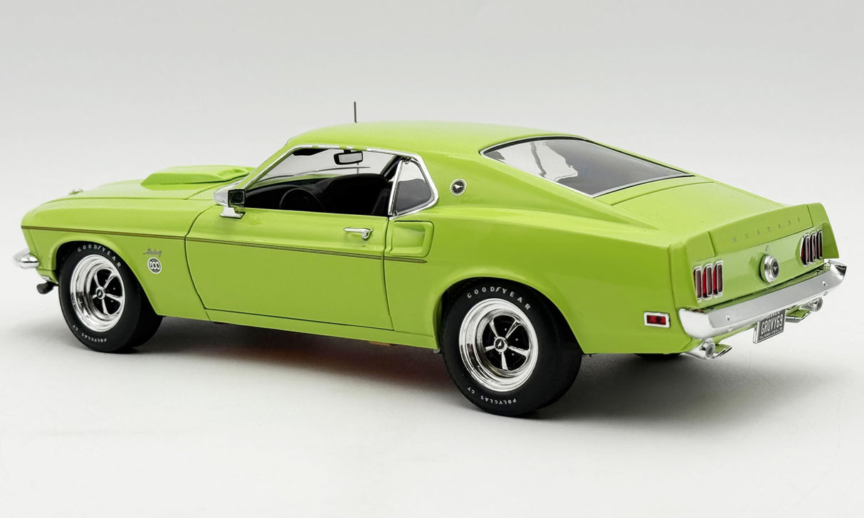 ACME A1801889 -1/18 1969 Ford Mustang 600 Groovy Green Diecast Scale Model Replica