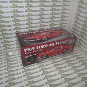 ACME A1801890 -1/18 1969 Ford Mustang 600 Flower Power Red Diecast Scale Model Replica