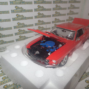 ACME A1801890 -1/18 1969 Ford Mustang 600 Flower Power Red Diecast Scale Model Replica