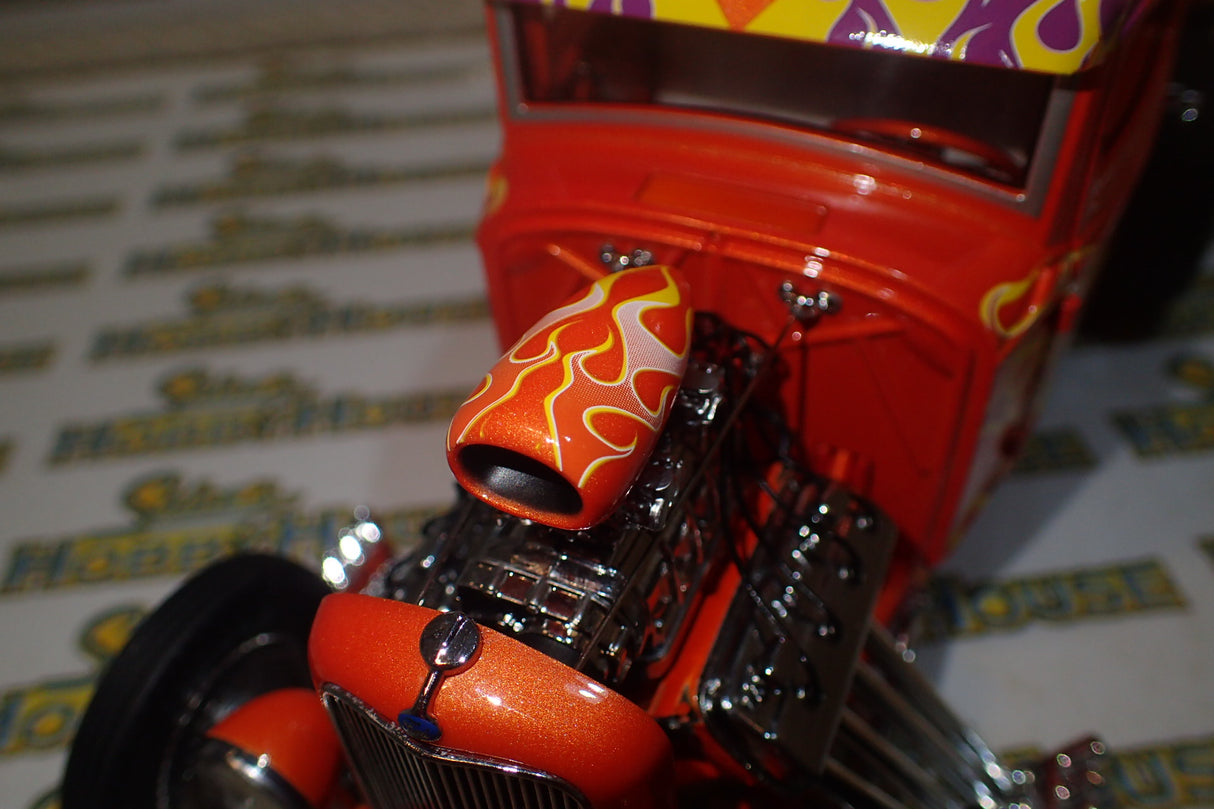 ACME A1804102 - 1/18 Scale 1932 Ford Hot Rod Pick Up Rat Fink Diecast Scale Model Replica