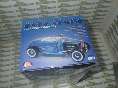ACME A1805024 - 1/18 Scale 1932 FORD HOT ROD ROADSTER BLUE FLAME Diecast Scale Model Replica