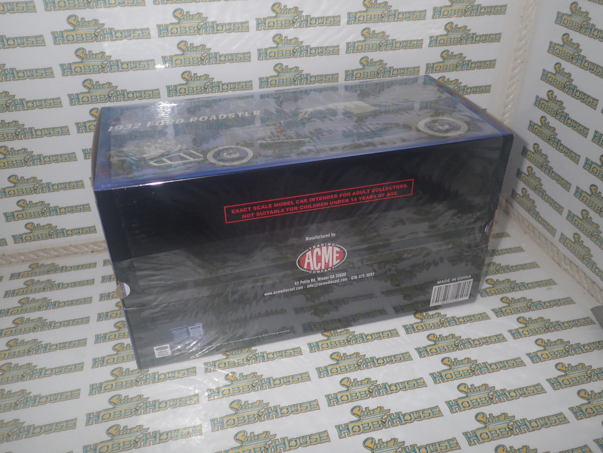 ACME A1805024 - 1/18 Scale 1932 FORD HOT ROD ROADSTER BLUE FLAME Diecast Scale Model Replica