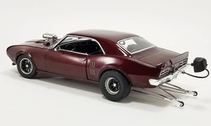ACME A1805216 - 1/18 Scale 1968 PONTIAC FIREBIRD DRAG OUTLAWS Custom Maroon Metallic Diecast Scale Model Replica