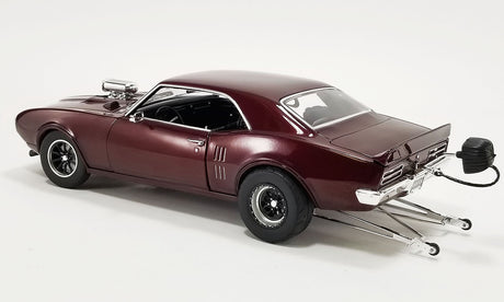 ACME A1805216 - 1/18 Scale 1968 PONTIAC FIREBIRD DRAG OUTLAWS Custom Maroon Metallic Diecast Scale Model Replica