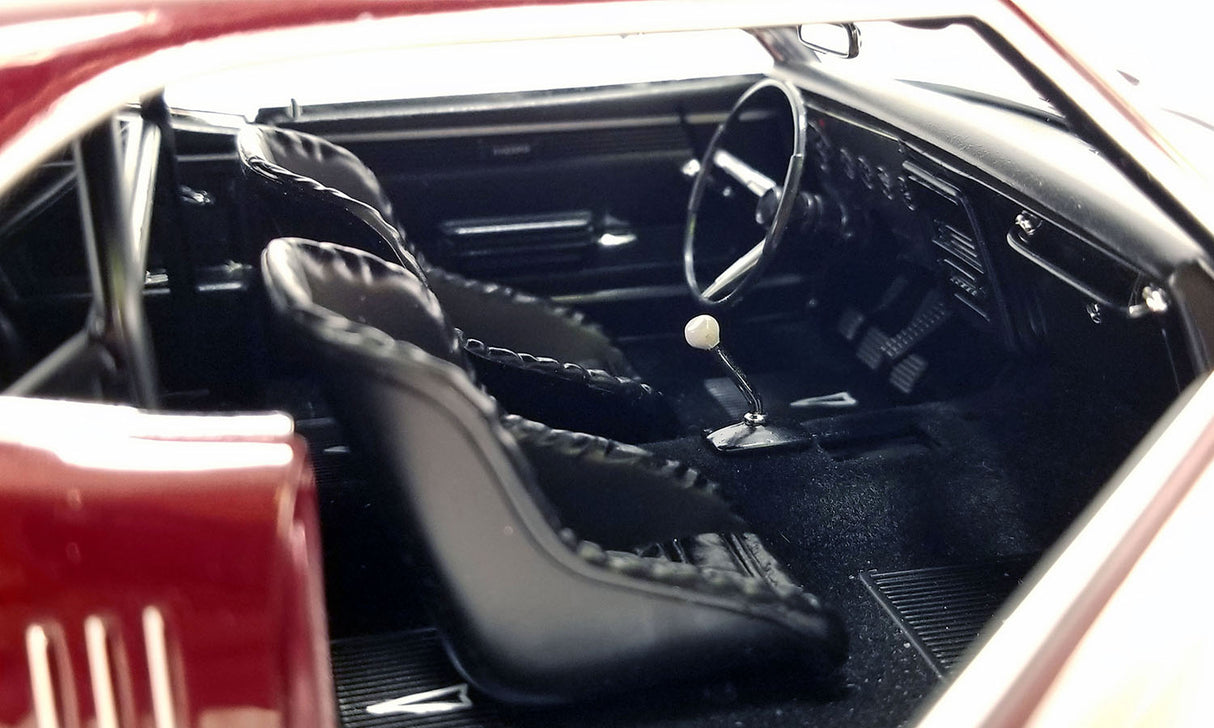 ACME A1805216 - 1/18 Scale 1968 PONTIAC FIREBIRD DRAG OUTLAWS Custom Maroon Metallic Diecast Scale Model Replica