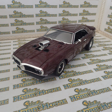 ACME A1805216 - 1/18 Scale 1968 PONTIAC FIREBIRD DRAG OUTLAWS Custom Maroon Metallic Diecast Scale Model Replica