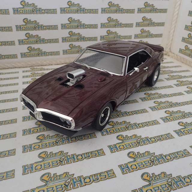 ACME A1805216 - 1/18 Scale 1968 PONTIAC FIREBIRD DRAG OUTLAWS Custom Maroon Metallic Diecast Scale Model Replica
