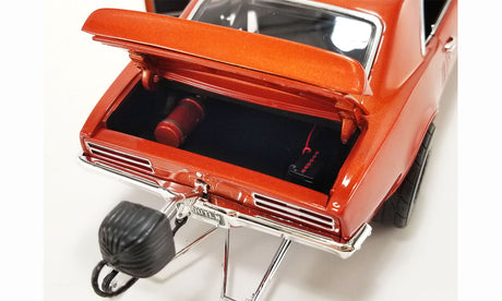 ACME A1805217 - 1/18 Scale 1968 PONTIAC FIREBIRD DRAG OUTLAWS Custom Metallic Orange Diecast Scale Model Replica