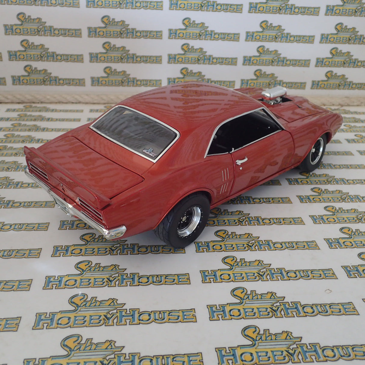 ACME A1805217 - 1/18 Scale 1968 PONTIAC FIREBIRD DRAG OUTLAWS Custom Metallic Orange Diecast Scale Model Replica