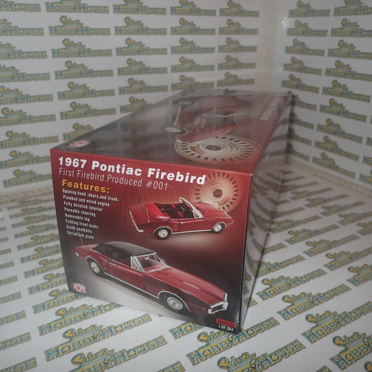 Acme A1805218 - 1/18 Scale 1967 PONTIAC FIREBIRD CONVERTIBLE SERIAL #001 Diecast Scale Model Replica