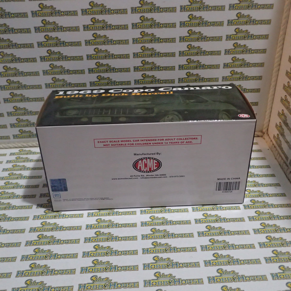 ACME A1805724 - 1/18 Scale - 1969 CHEVROLET COPO CAMARO - GREEN Diecast Scale Model Replica