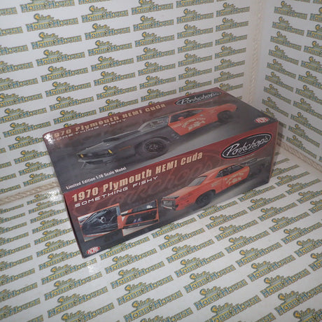 ACME A1806131 - 1/18 Scale 1970 PLYMOUTH HEMI CUDA - PORK CHOP'S SOMETHIN FISHY Diecast Scale Model Replica