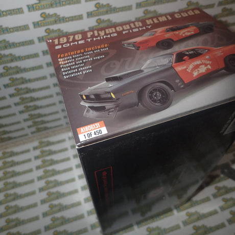 ACME A1806131 - 1/18 Scale 1970 PLYMOUTH HEMI CUDA - PORK CHOP'S SOMETHIN FISHY Diecast Scale Model Replica