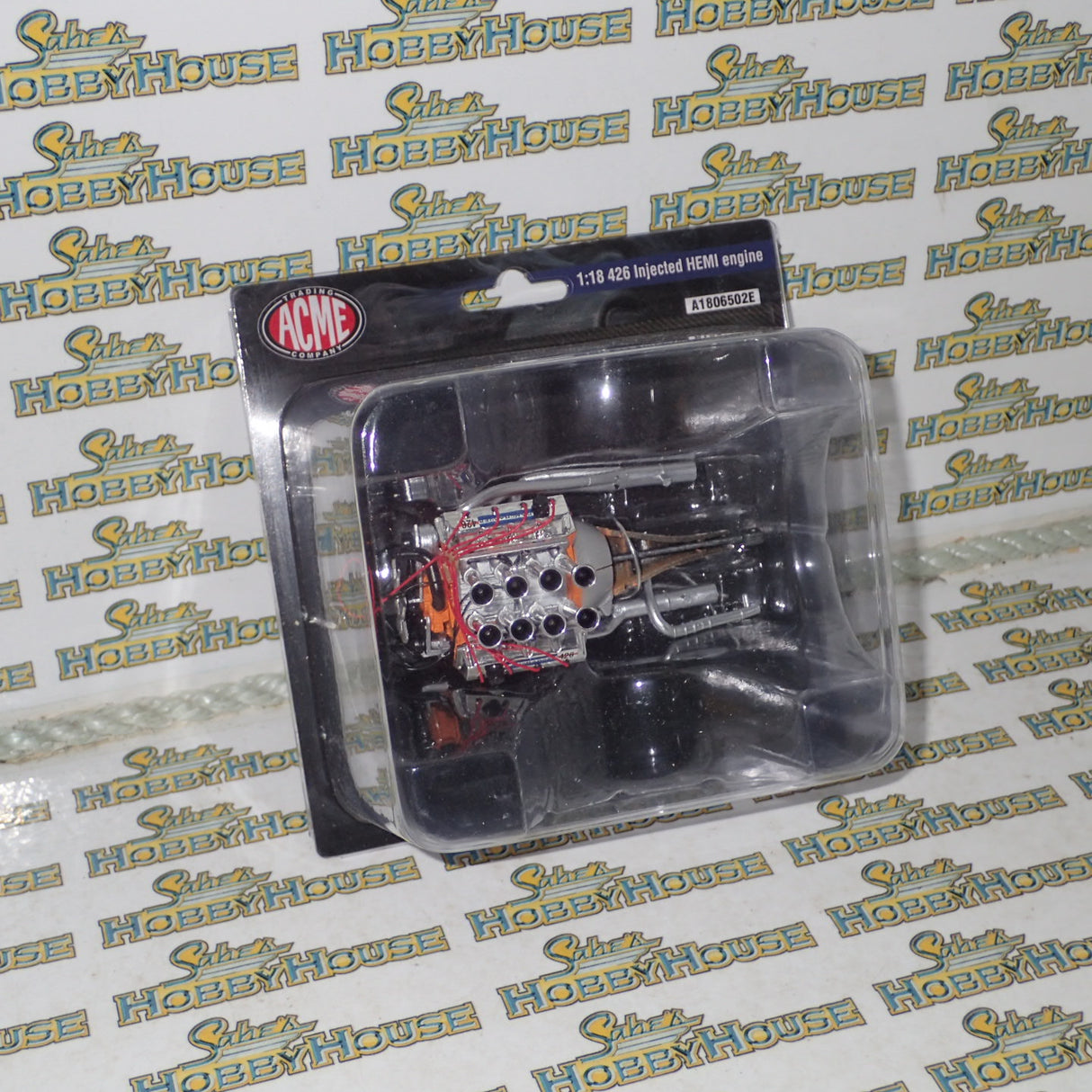ACME A1806502E - 1/18 Scale 426 Injected Hemi Engine with Transmission