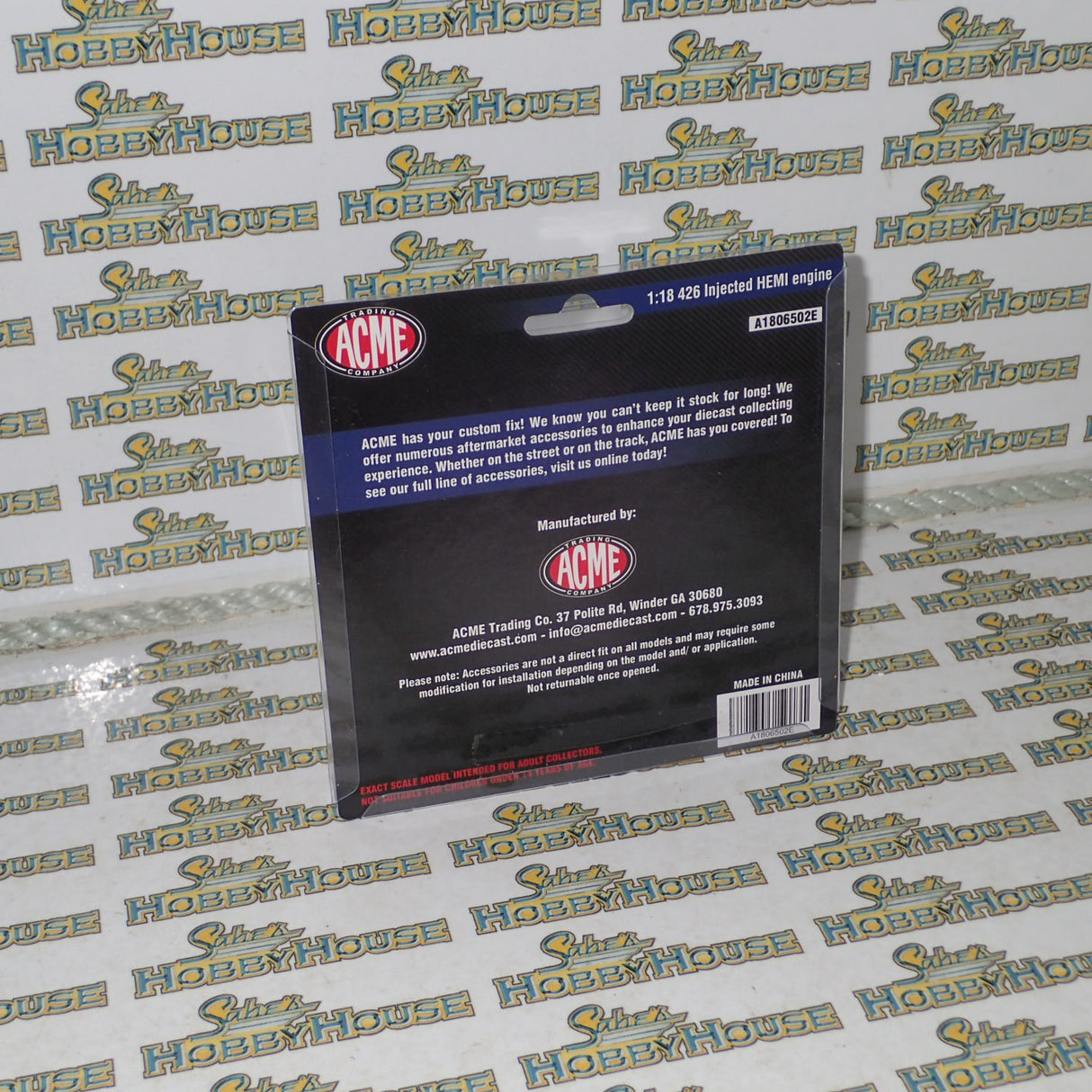 ACME A1806502E - 1/18 Scale 426 Injected Hemi Engine with Transmission