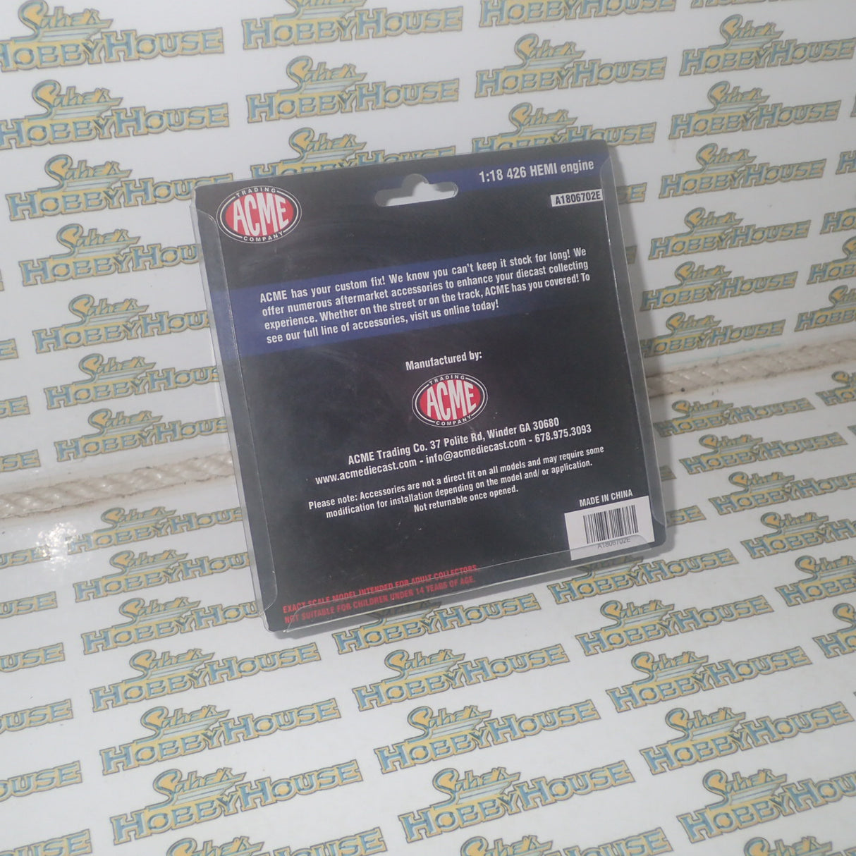 ACME A1806702E - 1/18 Scale 426 Hemi Engine with Transmission