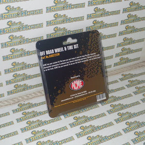 ACME A1807215W - 1/18 Scale Off Road Wheel & Tire Set - Polished Aluminum