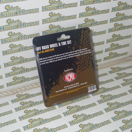 ACME A1807215W - 1/18 Scale Off Road Wheel & Tire Set - Polished Aluminum