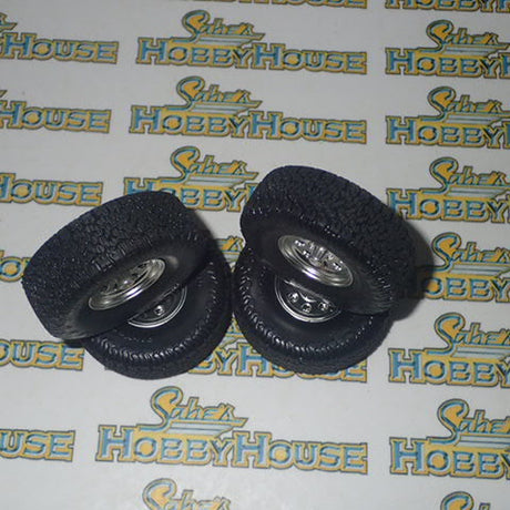 ACME A1807215W - 1/18 Scale Off Road Wheel & Tire Set - Polished Aluminum