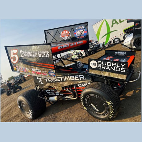 ACME A1822023 - 1/18 Scale 2022 #5 TRUETIMBER CAMO SPRINT CAR SPENCER BAYSTON 2022 WORLD OF OUTLAWS ROOKIE OF THE YEAR