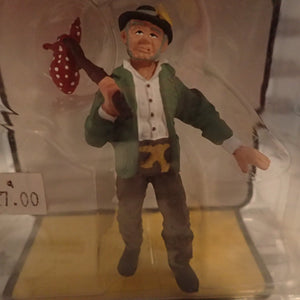 Woodland Scenics - Scenic Accents A2529 - G Scale - Hobo W/Red Pouch Plastic Figure