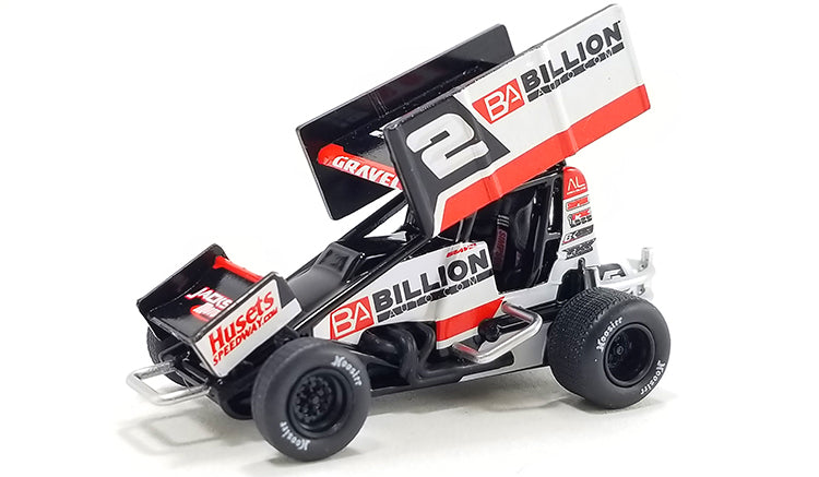 ACME A5023016 - 1/50 Scale 2023 #2 BA BILLION SPRINT CAR - HUSETS HIGH BANK NATIONALS WINNER - DAVID GRAVEL Diecast Model Replica