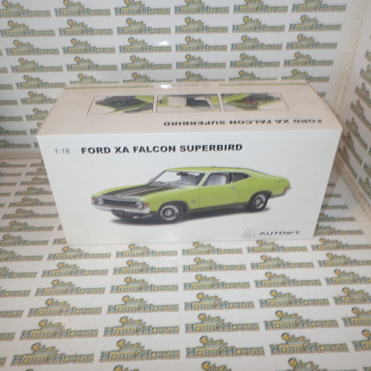 Biante AutoArt A72727 - 1/18 Scale Ford XA Falcon Coupe Superbird in Lime Glaze/Jewel Green Diecast Scale Model Replica