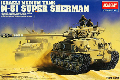 Academy - 1/35 Scale 13254 IDF M-51 SUPER SHERMAN Plastic Model Kit