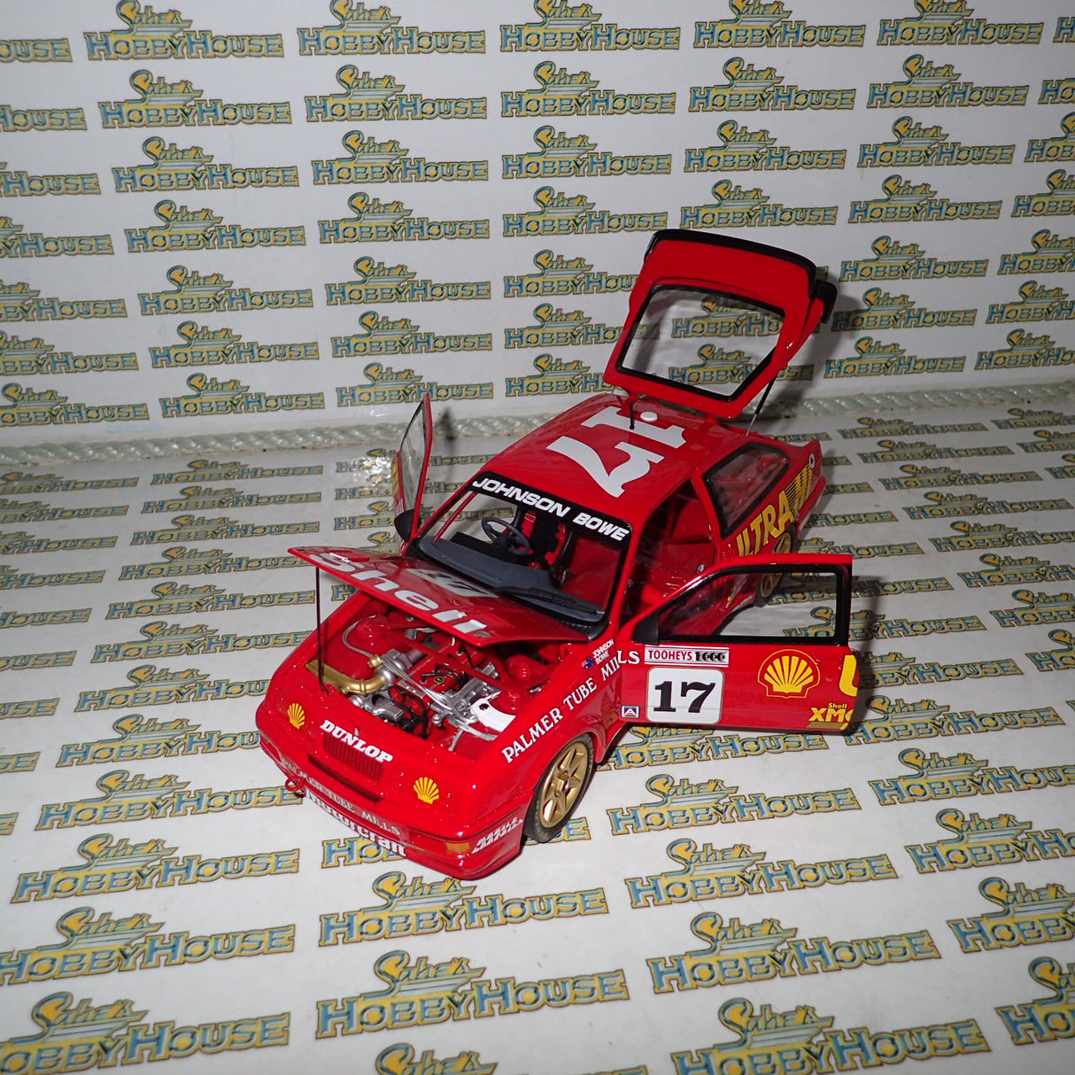Apex Replicas Resale AD81104 - 1/18 Scale DJR Dick Johnson Racing #17 Johnson/Bowe Winner Bathurst 1989 Diecast Scale Model Replica
