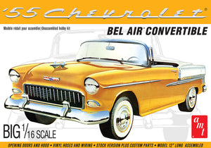 AMT 1134 - 1/16 Scale 1955 Chevy Bel Air Convertible Plastic Model Kit