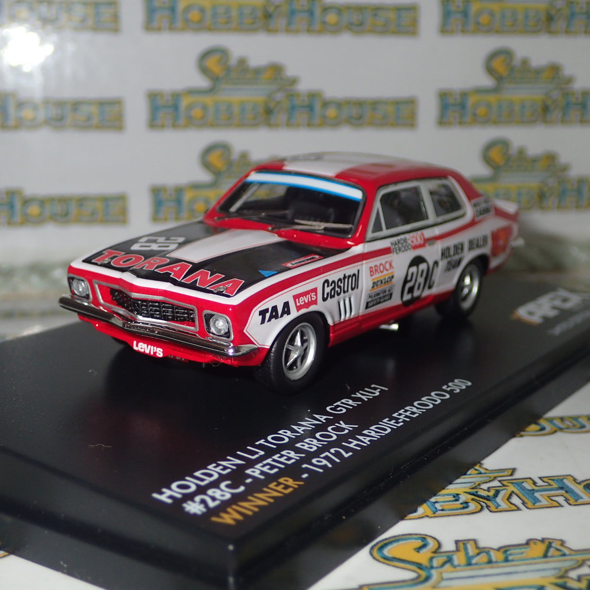 Apex Replicas AR41201 - 1/43 Holden LJ Torana GTR XU-1 #28C - Peter Brock Winner - 1972 Hardie Ferodo 500 Diecast Model Replica
