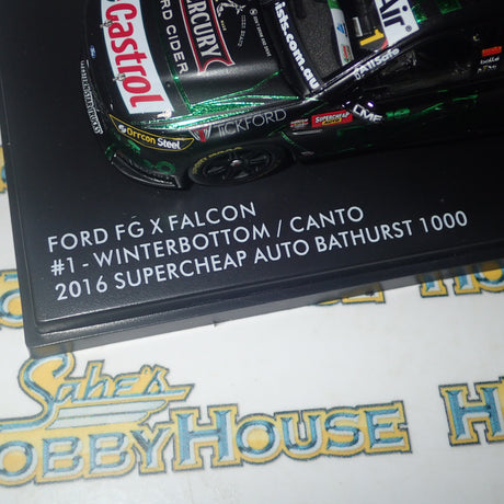 APEX Replicas AR41420 - 1/43 Scale - The Bottle-O Racing Team #1 Canto/Winterbottom 2016 Supercheap Auto Bathurst 1000 Ford FG-X Falcon Scale Model Replica