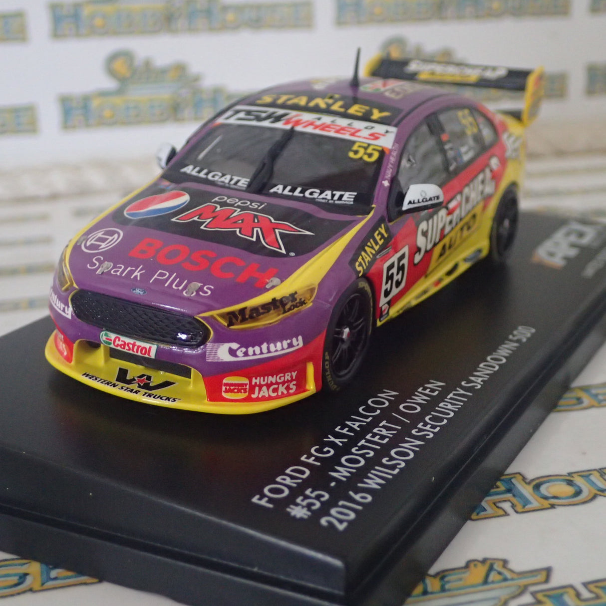 APEX Replicas AR41421 - 1/43 Scale Wilson Security #55 Mostert/Owen 2016 Sandown 500 Ford FG-X Falcon Scale Model Replica