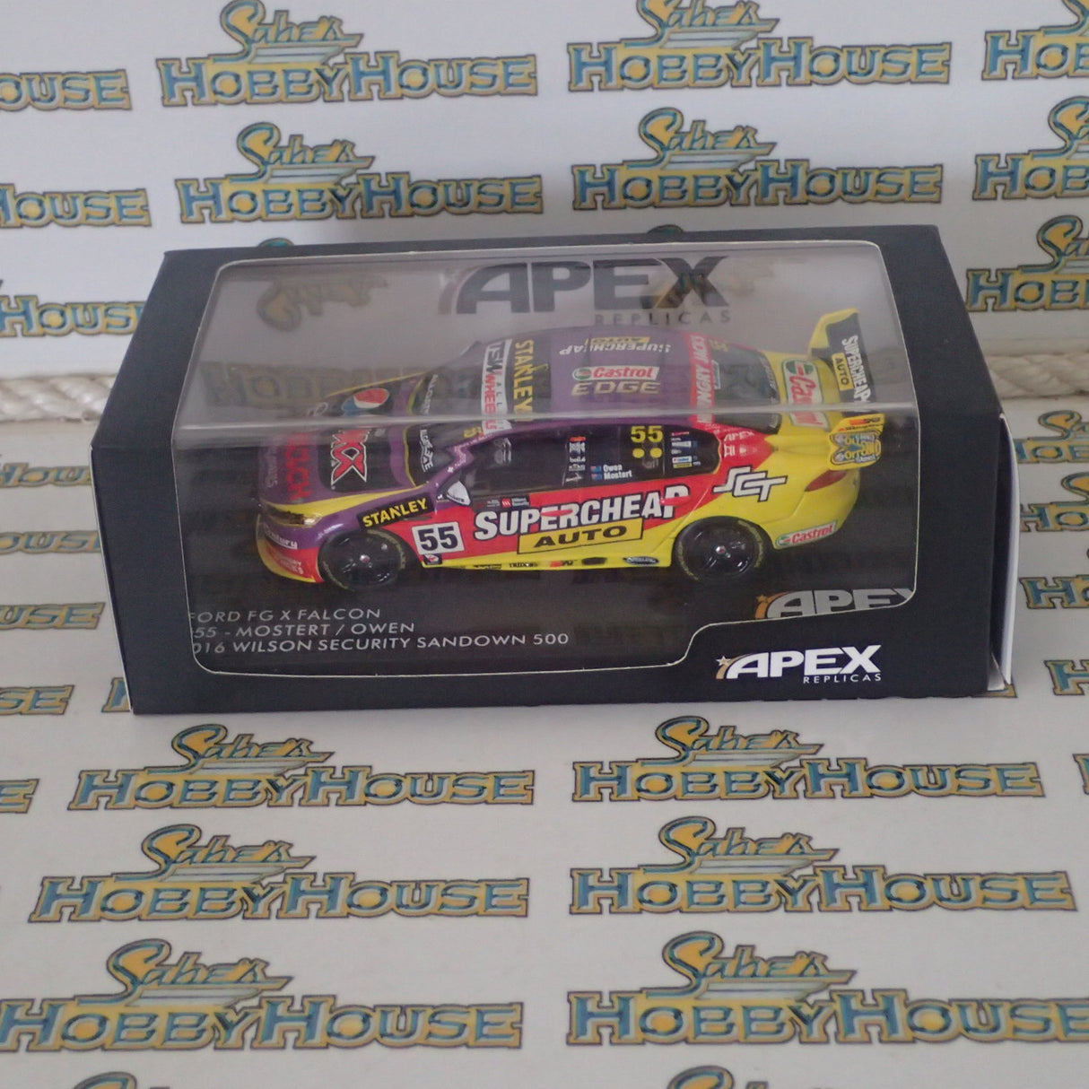 APEX Replicas AR41421 - 1/43 Scale Wilson Security #55 Mostert/Owen 2016 Sandown 500 Ford FG-X Falcon Scale Model Replica