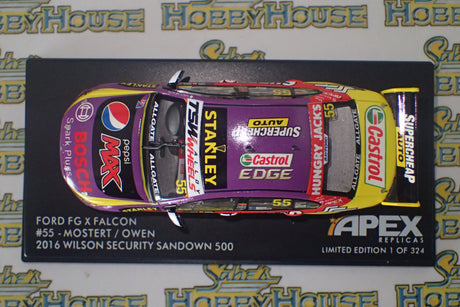 APEX Replicas AR41421 - 1/43 Scale Wilson Security #55 Mostert/Owen 2016 Sandown 500 Ford FG-X Falcon Scale Model Replica