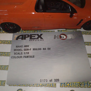 Apex Replicas AR81802 - 1/18 Scale Gen-F Maloo R8 2014 in Fantale Orange Scale Model Replica