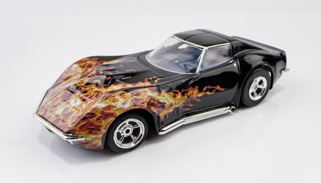 AFX 22051 - 1/64 Scale 1968 Corvette 427 Black Flame Slot Car