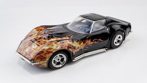 AFX 22051 - 1/64 Scale 1968 Corvette 427 Black Flame Slot Car